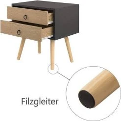 EUGAD Nachttisch, 2er-Set Beistelltisch mit 2 Schubladen Nachtkommode Nachtschrank Holzbeine MDF 46x35x50cm Weiß Grau, Weiß 26 EUGAD Nachttisch, 2er-Set Beistelltisch mit 2 Schubladen Nachtkommode Nachtschrank Holzbeine MDF 46x35x50cm Weiß Grau, Weiß -Eugad Möbel Einkaufen f470d08b 10e5 5b78 8568 8adeebd43005