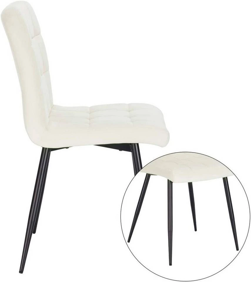 EUGAD Esszimmerstuhl (4 Stück), Polsterstuhl Wohnzimmerstuhl Samtstuhl Sessel mit Rückenlehne, Metallbeine, Sitzfläche aus Samt, Blau Creme, Dunkelgrau, Hellgrau, Rosa 24 EUGAD Esszimmerstuhl (4 Stück), Polsterstuhl Wohnzimmerstuhl Samtstuhl Sessel mit Rückenlehne, Metallbeine, Sitzfläche aus Samt, Blau Creme, Dunkelgrau, Hellgrau, Rosa – Bild 24