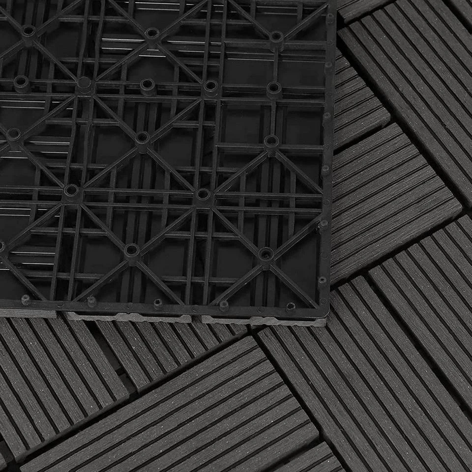 EUGAD WPC-Fliesen, 22 Stück WPC Terrassenfliesen Klickfliesen 30x30cm Coffee Anthrazit, Dunkelgrau, Hellgrau 19 EUGAD WPC-Fliesen, 22 Stück WPC Terrassenfliesen Klickfliesen 30x30cm Coffee Anthrazit, Dunkelgrau, Hellgrau – Bild 19