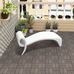 EUGAD WPC-Fliesen, 11 Stück WPC Terrassenfliesen Klickfliesen 30x30cm Hellgrau Anthrazit, Coffee, Dunkelgrau -Eugad Möbel Einkaufen f57ce628 ad71 50f8 80f4 6a8eb3174310