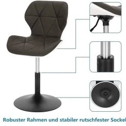 EUGAD Barhocker (4 St), niedriger Barhocker 360° Drehstuhl mit Rückenlehne 120kg belastbar Stuhl höhenverstellbar Kunstleder Sitzhöhe 40-54cm Dunkelbraun Weiß Anthrazit+Weiß, Dunkelbraun+Weiß 31 EUGAD Barhocker (4 St), niedriger Barhocker 360° Drehstuhl mit Rückenlehne 120kg belastbar Stuhl höhenverstellbar Kunstleder Sitzhöhe 40-54cm Dunkelbraun Weiß Anthrazit+Weiß, Dunkelbraun+Weiß -Eugad Möbel Einkaufen f6005b7a a2d1 49c2 8a07 23796d921361
