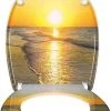EUGAD WC-Sitz, Toilettendeckel mit Absenkautomatik Sonnenaufgang