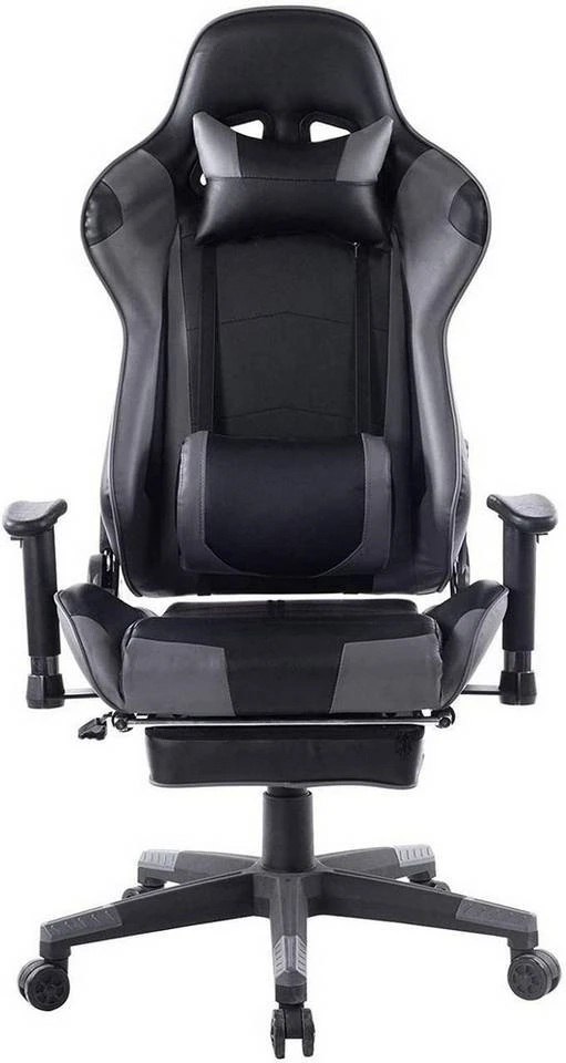 EUGAD Gaming Chair, Bürostuhl Schreibtischstuhl, Kunstleder, mit Ledenkissen Kopfstütze einstellbaren Armlehnen Weiß Grau, Rot, Weiß 7 EUGAD Gaming Chair, Bürostuhl Schreibtischstuhl, Kunstleder, mit Ledenkissen Kopfstütze einstellbaren Armlehnen Weiß Grau, Rot, Weiß – Bild 7
