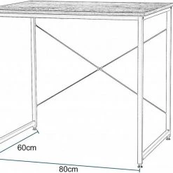 EUGAD Schreibtisch, Computertisch Esstisch Holz Stahl 80x60x70 cm Holz Vintage+schwarz Hell Eiche+schwarz, Hell Eiche+wei&szlig;, Marmor+schwarz -Eugad Möbel Einkaufen f86ea058 1e20 5569 bcc4 22f0b6129f3e