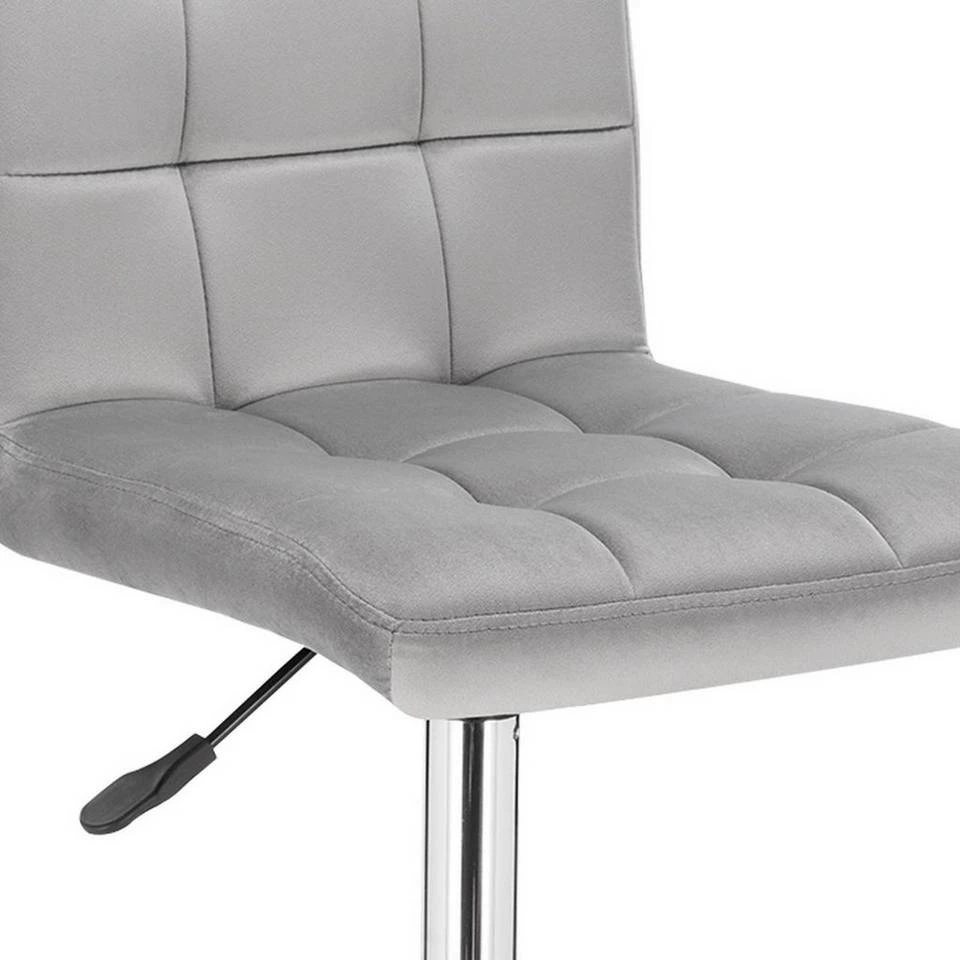 EUGAD Schreibtischstuhl, Arbeitshocker Bürohocker Samt Metall, 360° drehbar, Rosa Hellgrau 13 EUGAD Schreibtischstuhl, Arbeitshocker Bürohocker Samt Metall, 360° drehbar, Rosa Hellgrau – Bild 13