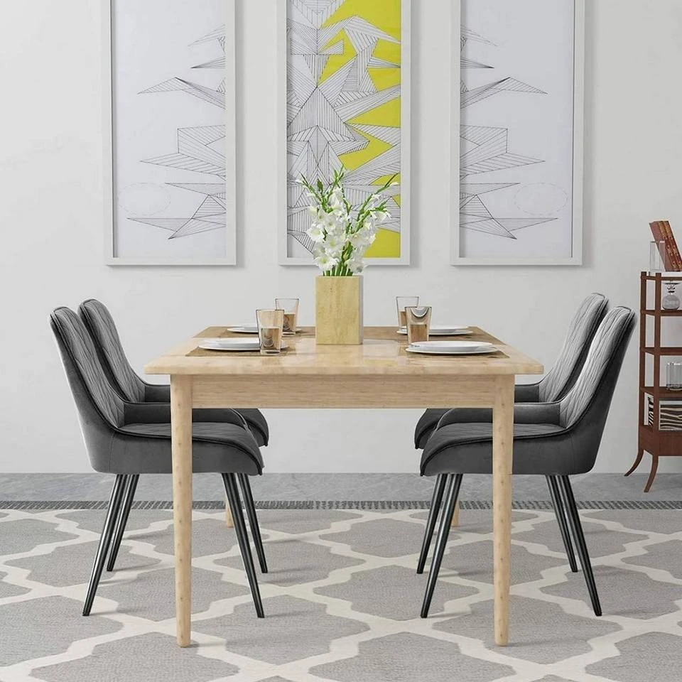 EUGAD Esszimmerstuhl (2 Stück), Polsterstuhl Küchenstuhl Wohnzimmerstuhl mit Rückenlehne, Sitzfläche aus Samt, Retrostuhl mit Metallbeine für Esszimmer Wohnzimmer, Schwarz Dunkelgrau, Dunkelgrün 18 EUGAD Esszimmerstuhl (2 Stück), Polsterstuhl Küchenstuhl Wohnzimmerstuhl mit Rückenlehne, Sitzfläche aus Samt, Retrostuhl mit Metallbeine für Esszimmer Wohnzimmer, Schwarz Dunkelgrau, Dunkelgrün – Bild 18