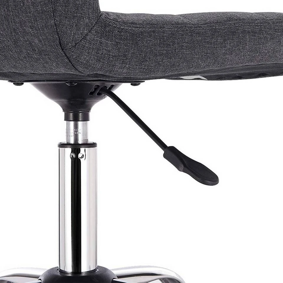 EUGAD Schreibtischstuhl, Bürohocker Schreibtischstuhl Rollhocker drehbar höhenverstellbar Stoffbezug Metall Dunkelgrau, Hellgrau 14 EUGAD Schreibtischstuhl, Bürohocker Schreibtischstuhl Rollhocker drehbar höhenverstellbar Stoffbezug Metall Dunkelgrau, Hellgrau – Bild 14