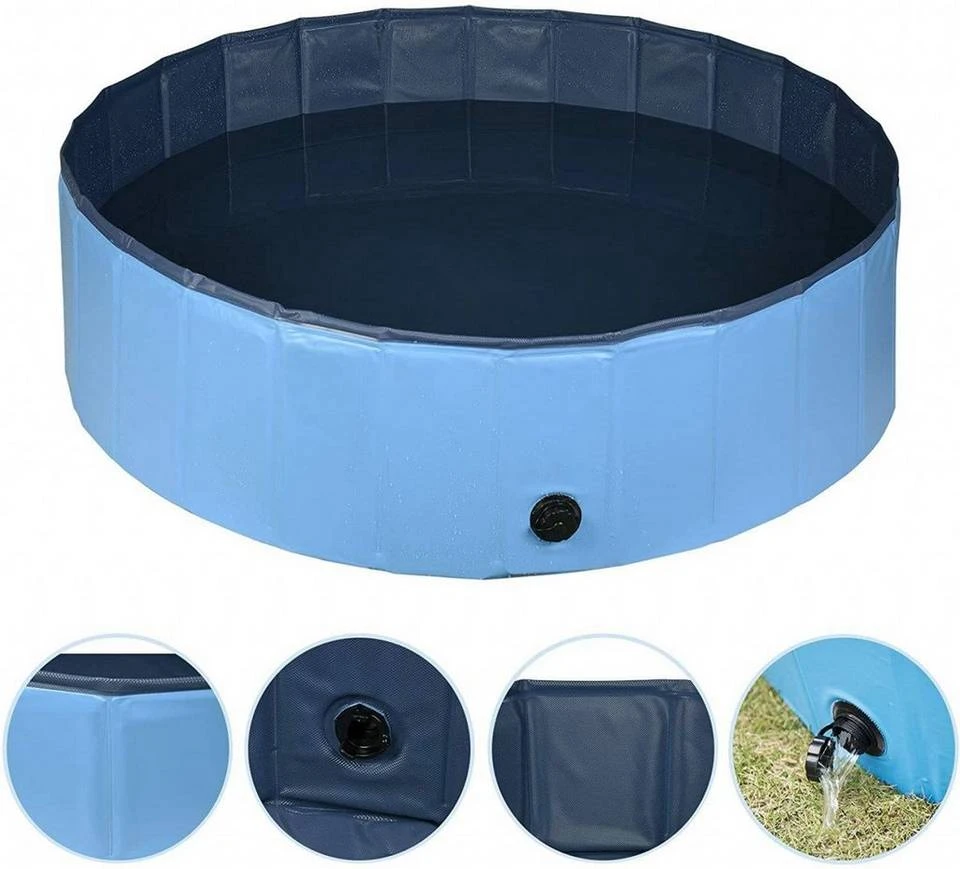 EUGAD Planschbecken, Hundepool Swimmingpool für Hunde Katzen blau 10 EUGAD Planschbecken, Hundepool Swimmingpool für Hunde Katzen blau – Bild 10