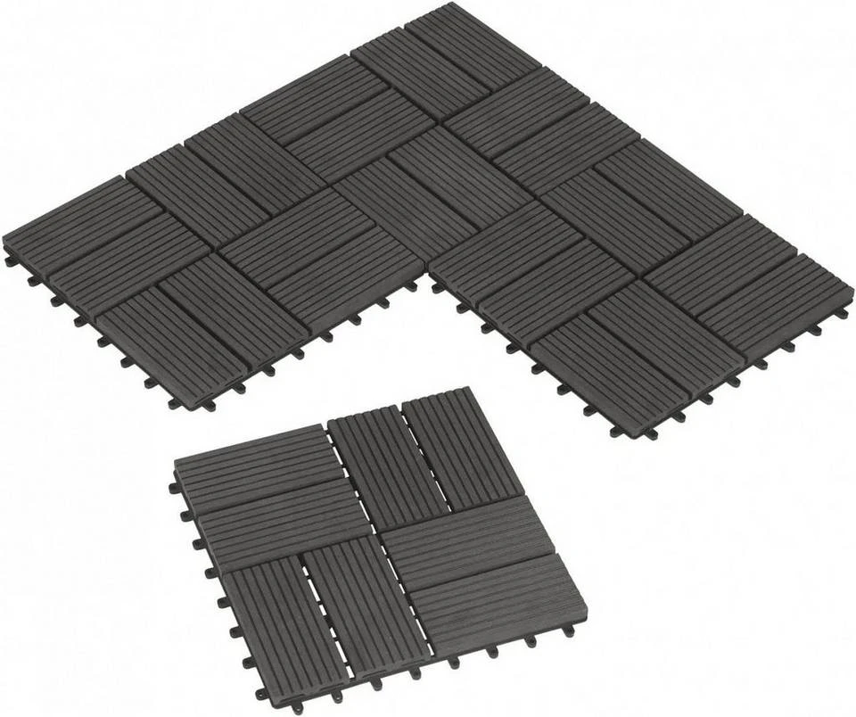 EUGAD WPC-Fliesen, 22 Stück WPC Terrassenfliesen Klickfliesen 30x30cm Coffee Anthrazit, Dunkelgrau, Hellgrau 15 EUGAD WPC-Fliesen, 22 Stück WPC Terrassenfliesen Klickfliesen 30x30cm Coffee Anthrazit, Dunkelgrau, Hellgrau – Bild 15