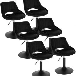 EUGAD Barhocker (6 St), Barstuhl Barsessel Sessel Loungesessel höhenverstellbar Clubsessel Cocktailsessel Drehsessel Samt Sitzhöhe 40–55 cm Rosa Dunkelgrau, Schwarz -Eugad Möbel Einkaufen fd1d1303 cace 4e49 a4cc 01fa84ac069c