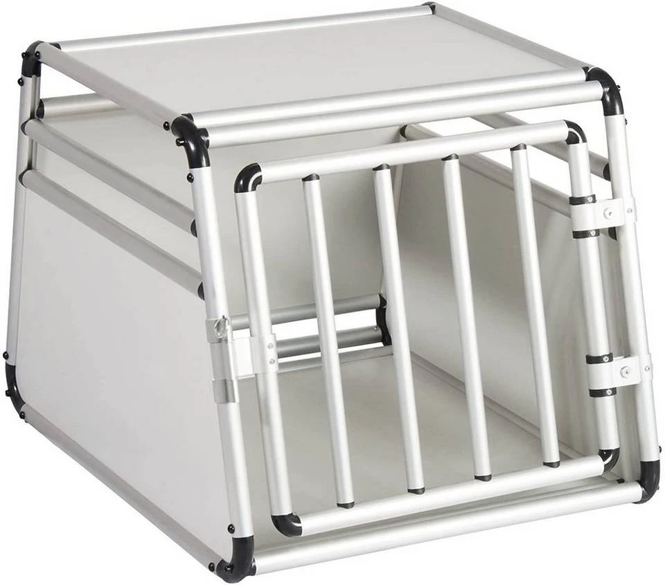 EUGAD Tiertransportbox, Hundetransportbox Alu Hundebox Reisebox Autobox für kleine/mittlere Hunde Französische Bulldogge Beagle Terriers Dackel Shiba Inu 69 x 54 x 50 cm L 4 EUGAD Tiertransportbox, Hundetransportbox Alu Hundebox Reisebox Autobox für kleine/mittlere Hunde Französische Bulldogge Beagle Terriers Dackel Shiba Inu 69 x 54 x 50 cm L – Bild 4