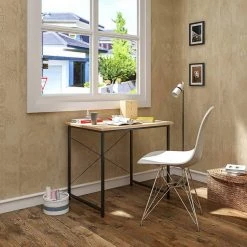 EUGAD Schreibtisch, Computertisch Esstisch Holz Stahl 80x60x70 cm Holz Vintage+schwarz Hell Eiche+schwarz, Hell Eiche+wei&szlig;, Marmor+schwarz -Eugad Möbel Einkaufen fdf4a319 04dd 5eb7 bb81 5eddea20987c