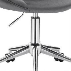 EUGAD Schreibtischstuhl (1 Stück), Bürohocker Rollhocker mit Rollen, Samt, höhenverstellbar, Rosa Dunkellgrau, Hellgrau -Eugad Möbel Einkaufen fe165e3c dcff 53c8 891e 19d7dc790a47